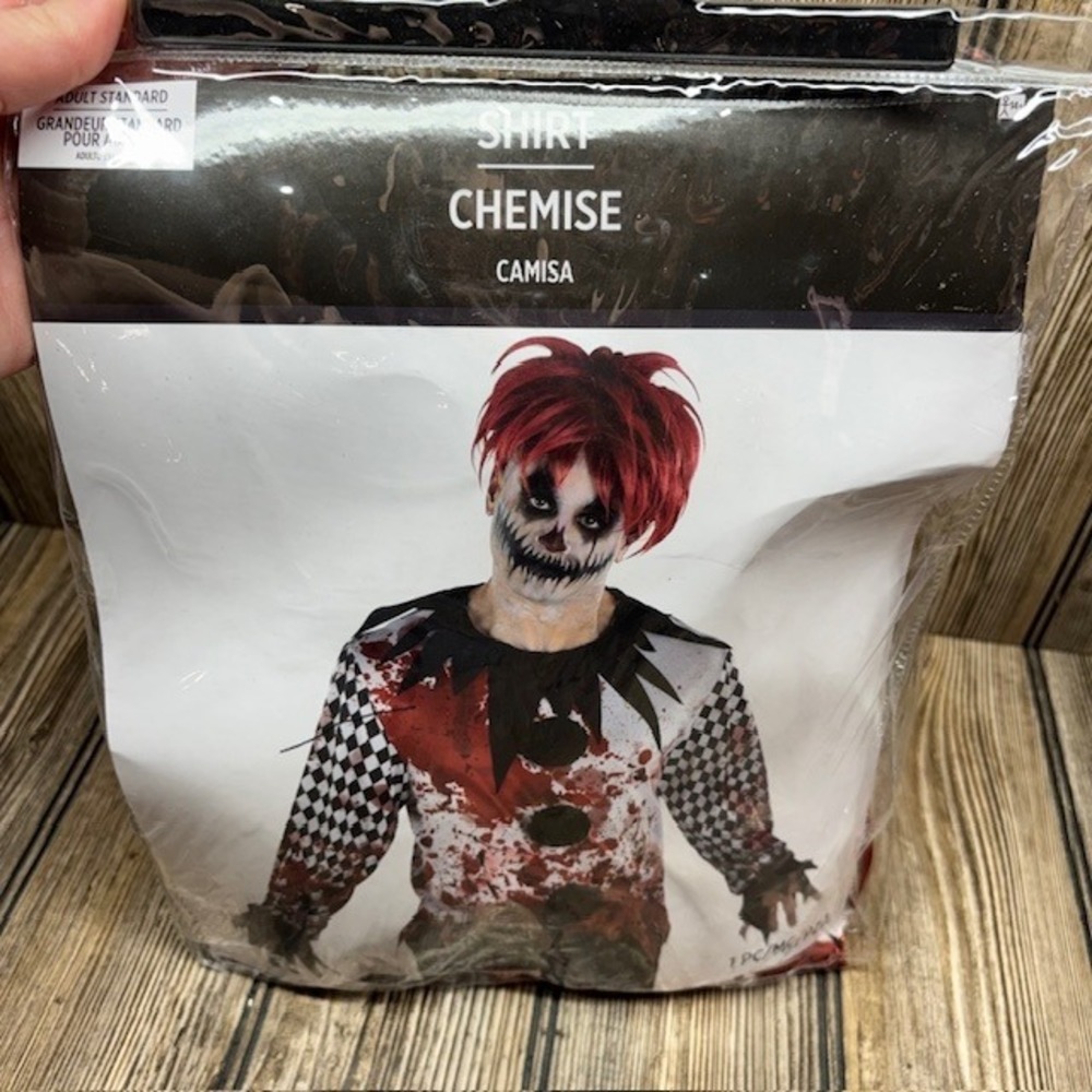 Twisted Circus Creepy Clown Halloween Polyester Shirt - Adult Standard Size